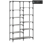Regal za knjige siva boja hrasta 100x32x170 cm drvo i željezo - Sivi h