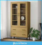 Regal za knjige smeđi 85 x 35 x 172,5 cm od masivnog drva OSLO - NOVO