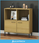 Regal za knjige smeđi 90 x 35 x 90,5 cm od masivnog drva OSLO - NOVO