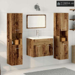 Set za skladištenje Zidne 4 pcs Konstruirano drvo