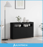 Sideboard Crni Inženjersko drvo 116 x 30 x 75 cm Sideboard - NOVO