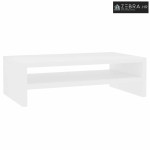 Stalak za monitor bijeli 42 x 24 x 13 cm konstruirano drvo