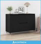 Strana s vratima i ladicama Crna hrastovina 101,5x35x70 cm - NOVO