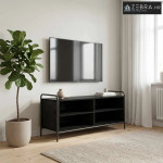TV ormar 140 x 39,5 x 50 cm Crni hrast Konstruirano drvo - Crni hrast