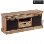 TV Ormarić s 2 Klizna Vrata Masivno Mango Drvo 110x30x45 cm