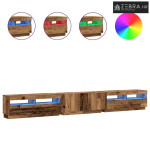TV ormarić LED boja drva 300x35x40 cm konstruirano drvo - Staro drvo