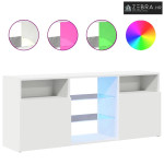 TV ormarić s LED svjetlima bijeli 120 x 30 x 50 cm - Bijela