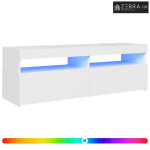 TV ormarić s LED svjetlima bijeli 120x35x40 cm - Bijela 120 cm 1