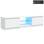 TV ormarić s LED svjetlima bijeli 140 x 40 x 36 cm - Bijela 140 x 40 x
