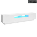 TV ormarić s LED svjetlima bijeli 180 x 35 x 40 cm - Bijela
