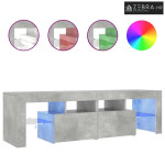 TV ormarić s LED svjetlima siva boja betona 140x36,5x40 cm - Beton siv