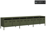 TV ormarić maslinastozeleni 202x39x43,5 cm čelični - Maslinovo zelena
