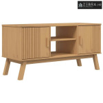 TV ormarić OLDEN smeđi 114 x 43 x 57 cm od masivne borovine - Smeđa