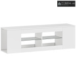 TV stalak 140 cm, TV ormarić, 6 pretinaca, 2 staklene police, iverica,
