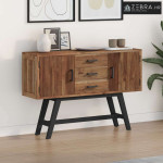 TV stalak s ladicama Smeđa 110 x 30 x 75 cm Čvrsto teak drvo