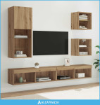 TV zidne jedinice s LED-om S LED lampica 5 pcs Umjetnički hrast - NOVO