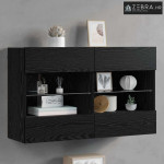 TV zidni ormar Crni hrast 98,5 x 30 x 60,5 cm Konstruirano drvo - Crni