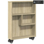 Uska kolica za odlaganje Sonoma hrast 48x13x68 cm Konstruirano drvo -
