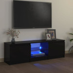 vidaXL TV ormarić s LED svjetlima crni 120 x 30 x 35,5 cm