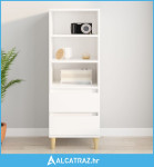 Visoka komoda bijela 40 x 36 x 110 cm od konstruiranog drva - NOVO