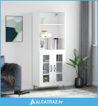 Visoka komoda bijela 69,5x34x180 cm konstruirano drvo - NOVO