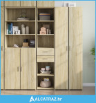 Visoka komoda boja hrasta 40x42,5x185 cm od konstruiranog drva - NOVO