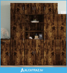Visoka komoda boja hrasta 70x42,5x185 cm od konstruiranog drva - NOVO