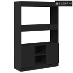 Visoka komoda crna 92 x 33 x 140 cm od konstruiranog drva - Crna 140 c