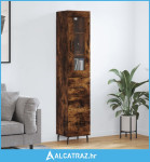 Visoka komoda dimljeni hrast 34,5x34x180cm konstruiranog drva - NOVO