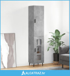 Visoka komoda siva betona 34,5x34x180 cm od konstruiranog drva - NOVO