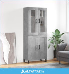 Visoka komoda siva betona 69,5x34x180 cm od konstruiranog drva - NOVO