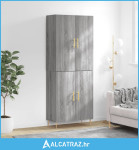 Visoka komoda siva sonome 69,5x34x180 cm od konstruiranog drva - NOVO