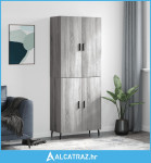 Visoka komoda siva sonome 69,5x34x180 cm od konstruiranog drva - NOVO