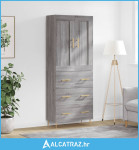 Visoka komoda siva sonome 69,5x34x180 cm od konstruiranog drva - NOVO