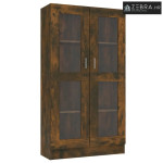 Vitrina boja dimljenog hrasta 82,5 x 30,5 x 185,5 cm drvena - Dimljeni