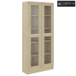 Vitrina boja hrasta 82,5 x 30,5 x 185 cm konstruirano drvo - sonoma hr