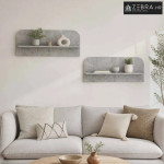 Zidna polica 2 kom. Betonska siva 102 x 13,5 x 37,5 cm - Betonska siva