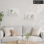Zidna polica 2 kom. Bijela 60 x 13,5 x 37,5 cm Prerađeno drvo - Bijela