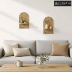 Zidna polica 2 kom. Hrast artisan 23 x 13,5 x 37,5 cm - Hrast artisan