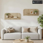 Zidna polica 2 kom. Hrast sonoma 102 x 13,5 x 37,5 cm - Hrast sonoma 1