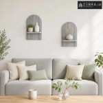 Zidna polica 2 kom. Siva Sonoma 23 x 13.5 x 37.5 cm - Siva Sonoma 23 c