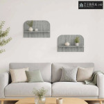 Zidna polica 2 kom. Siva Sonoma 60 x 13,5 x 37,5 cm - Siva Sonoma 60 c