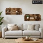 Zidna polica 2 kom. Staro drvo 102 x 13.5 x 37.5 cm - Staro drvo 102 c