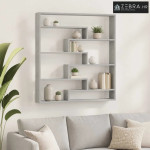 Zidna polica Betonska siva 103 x 17 x 102 cm Prerađeno drvo - Betonska