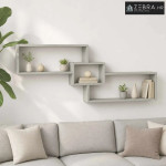 Zidna polica Betonska siva 158 x 17 x 53 cm Konstruirano drvo - Betons