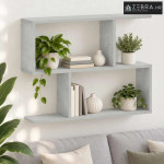 Zidna polica Betonska siva 72 x 17 x 55.5 cm prerađeno drvo - Betonska