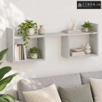 Zidna polica Betonska siva 90 x 17 x 32 cm Prerađeno drvo - Betonska s