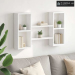 Zidna polica Bijela 102 x 17 x 59 cm Prerađeno drvo - Bijela