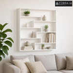 Zidna polica Bijela 103 x 17 x 102 cm Prerađeno drvo - Bijela