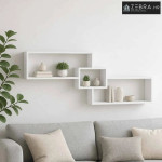 Zidna polica Bijela 158 x 17 x 53 cm Konstruirano drvo - Bijela